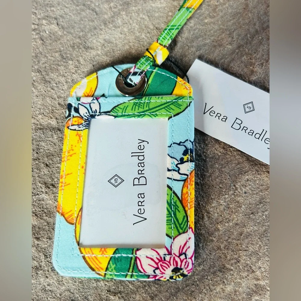 Vera Bradley Lemon Citrus Floral Luggage Tag NWT